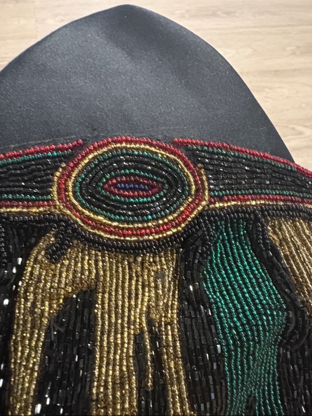Dior Beaded Clutch in Black, Gold, Green & Red - Picture 10 of 11